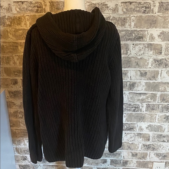 Land’s End Black Toggle Knit Cardigan. Size L. (14/16). - Picture 8 of 14